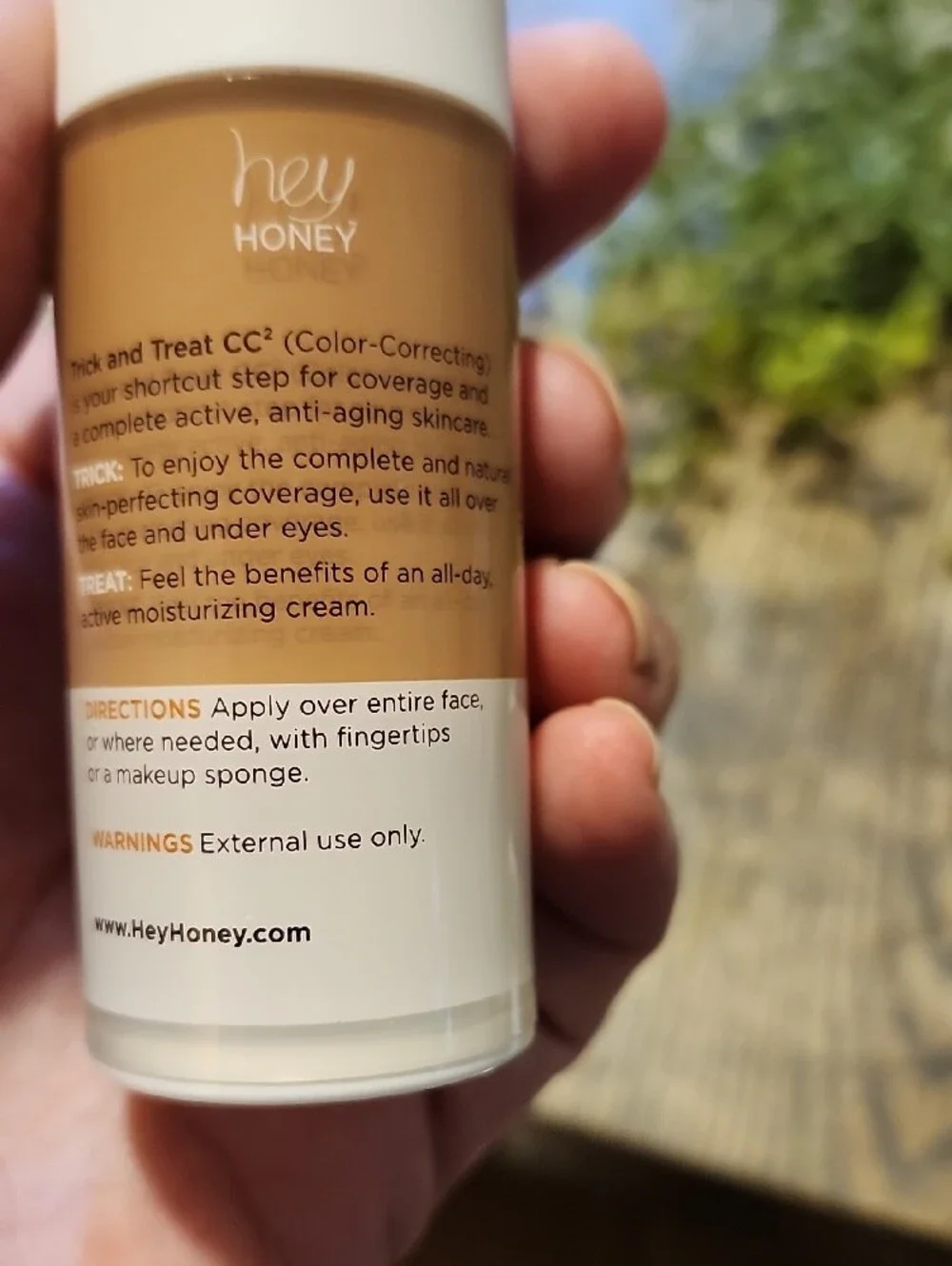 Hey Honey Trick and Treat CC2 Active Moisturizing Cream SPF 46+ — Tan